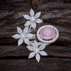 white gold plated adjustable ring