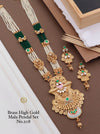 Brass High Gold Antique Necklace-set