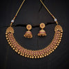 Gold-Plated Necklace With Ruby & Green Stone