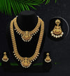Gold Plated Temple Big Necklace with Small Necklace Jeweller